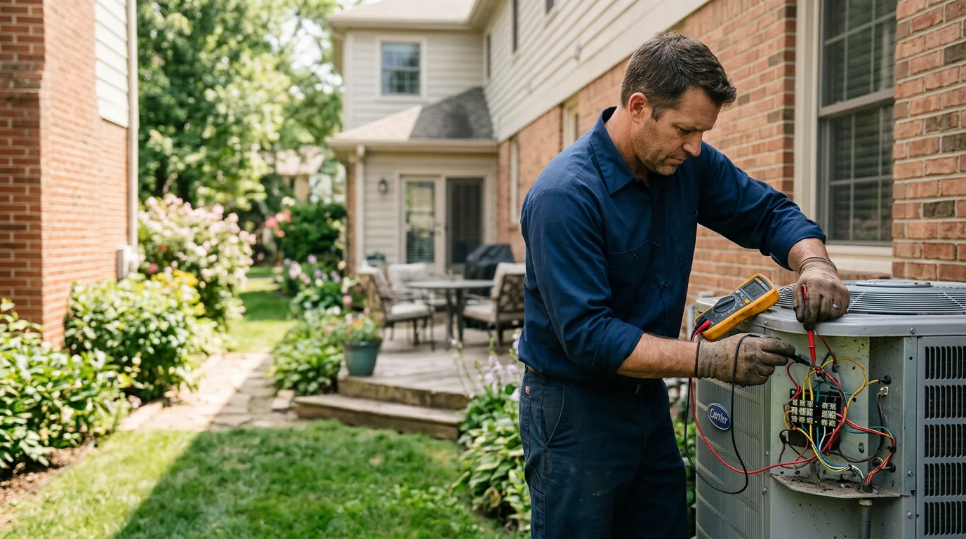 HVAC technician working near Buckingham, VA